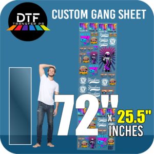 Custom DTF Gang Sheet 24.5 x 72 Inches