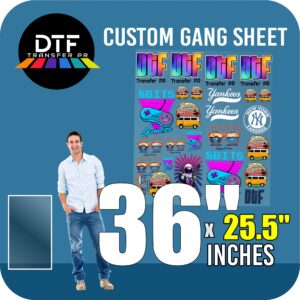 Custom DTF Gang Sheet 24.5 x 36 Inches