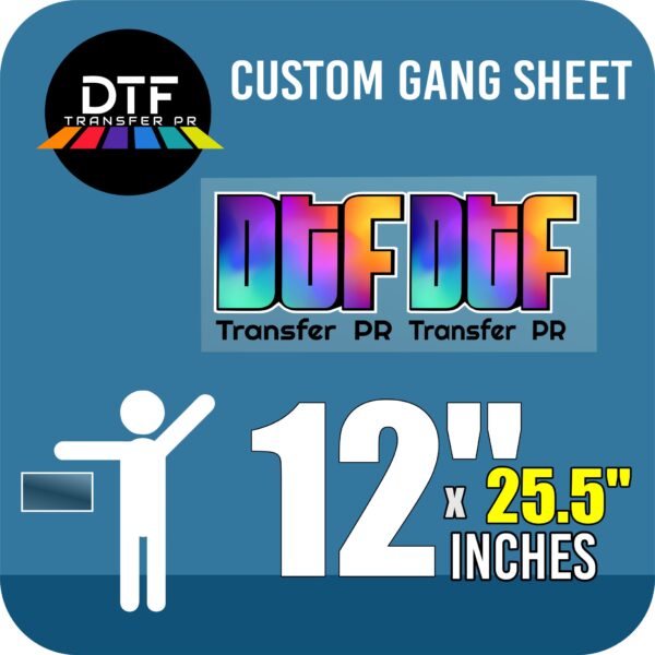 Custom DTF Gang Sheet 25.5 x 12 Inches