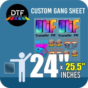 Custom DTF Gang Sheet 25.5 x 12 Inches